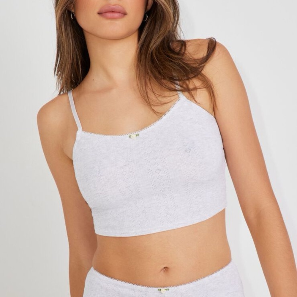 Garage Cropped Pointelle Cami